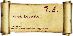 Turek Levente névjegykártya