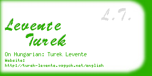 levente turek business card